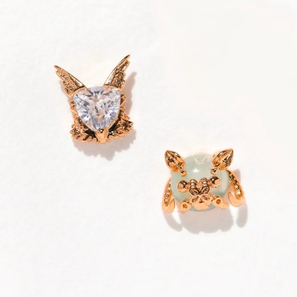 Girls Crew Jewelry - Girls Crew Star Wars Tauntaun Vulptex Stud Earrings Rose Gold Set New 18K GP